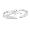 Thumbnail Image 0 of 0.18 CT. T.W. Diamond Split Shank Promise Ring in 10K White Gold