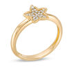 Thumbnail Image 1 of 0.10 CT. T.W. Diamond Vintage-Style Star Ring in 10K Gold
