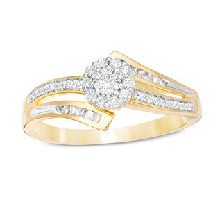 0.23 CT. T.W. Composite Diamond Bypass Promise Ring in 10K Gold