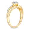 Thumbnail Image 1 of 0.23 CT. T.W. Composite Diamond Bypass Promise Ring in 10K Gold