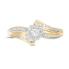 Thumbnail Image 2 of 0.23 CT. T.W. Composite Diamond Bypass Promise Ring in 10K Gold