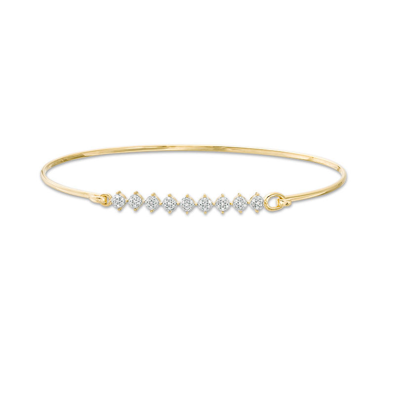 0.15 CT. T.W. Composite Diamond Bangle in 10K Gold|Peoples Jewellers