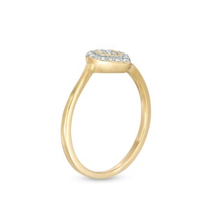 0.145 CT. T.W. Diamond Teardrop Frame Promise Ring in 10K Gold