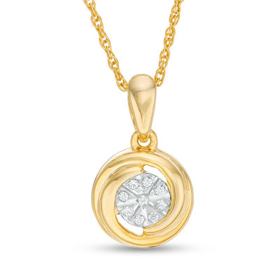 0.05 CT. T.W. Composite Diamond Drop Pendant in 10K Gold