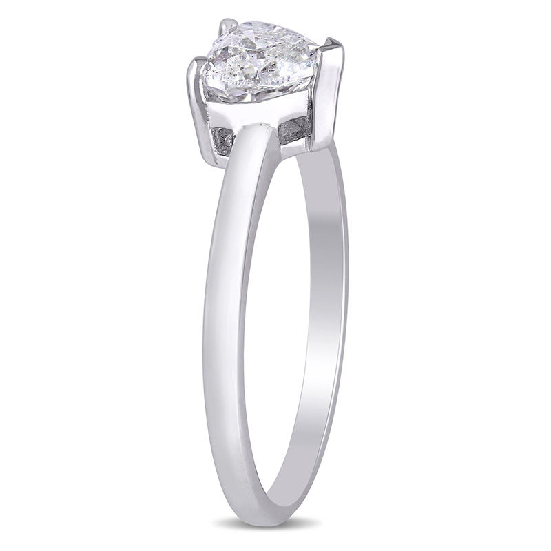 1.00 CT. Heart-Shaped Diamond Solitaire Engagement Ring in 14K White Gold (H/I1)|Peoples Jewellers