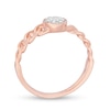 Thumbnail Image 2 of 0.086 CT. T.W. Composite Diamond Link Shank Promise Ring in 10K Rose Gold