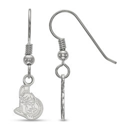 NHL Team Logo Drop Earrings in Sterling Silver (Select Team)