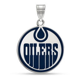 NHL Enamel Team Logo Pendant in Sterling Silver (Select Team)