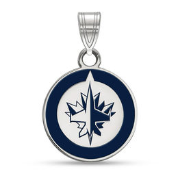 NHL Enamel Team Logo Pendant in Sterling Silver (Select Team)