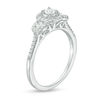 0.50 CT. T.W. Diamond Past Present Future® Cushion Frame Engagement Ring in 10K White Gold