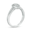 Thumbnail Image 2 of 0.18 CT. T.W. Diamond Teardrop Frame Promise Ring in Sterling Silver