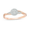 0.145 CT. T.W. Composite Diamond Promise Ring in 10K Rose Gold