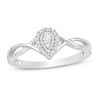 Thumbnail Image 0 of 0.085 CT. T.W. Composite Diamond Teardrop Promise Ring in Sterling Silver