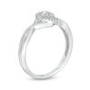 Thumbnail Image 2 of 0.085 CT. T.W. Composite Diamond Teardrop Promise Ring in Sterling Silver