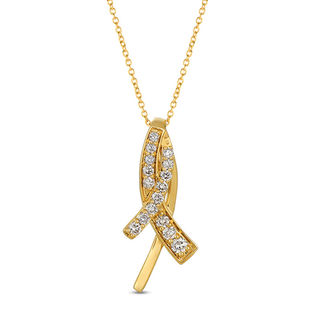 Le Vian® Crème Brûlée Diamonds™ 0.42 CT. T.W. Diamond Crossover Ribbon Pendant in 14K Honey Gold™