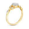 Thumbnail Image 2 of 0.18 CT. T.W. Diamond Leaves Promise Ring in 10K Gold