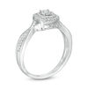 Thumbnail Image 2 of 0.145 CT. T.W. Diamond Cushion Frame Twist Shank Promise Ring in Sterling Silver