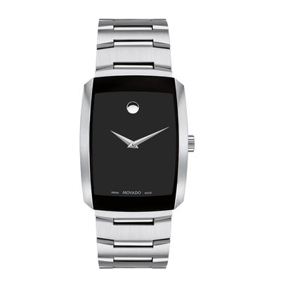 Men's Movado Eliro Watch with Tonneau Black Dial (Model: 0607186)