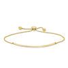 Curved Bar Bolo Bracelet in 10K Gold - 9.5"