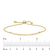 Curved Bar Bolo Bracelet in 10K Gold - 9.5"