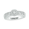 Thumbnail Image 1 of Engravable 1/10 CT. T.W. Diamond Art Deco Promise Ring in Sterling Silver (1 Line)