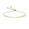 Flat Bar Bolo Bracelet in 10K Gold - 9.5"