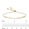 Flat Bar Bolo Bracelet in 10K Gold - 9.5"