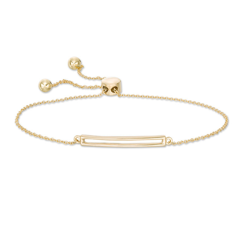 Open Bar Bolo Bracelet in 10K Gold - 9.5"|Peoples Jewellers