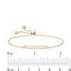 Open Bar Bolo Bracelet in 10K Gold - 9.5"