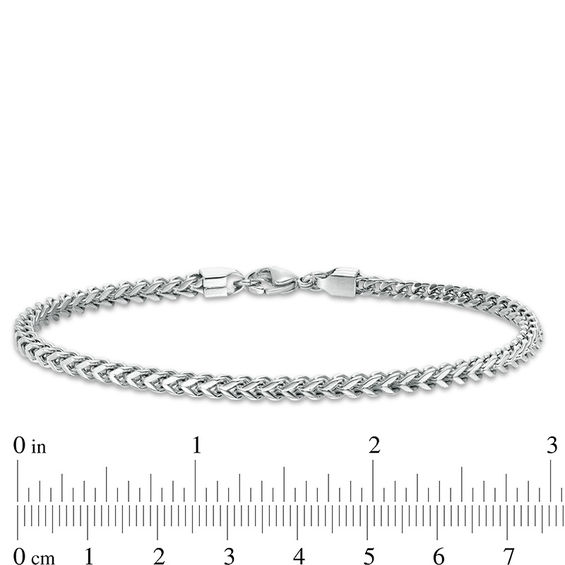 Men's 3.0mm Franco Chain Bracelet in Stainless Steel - 8.5"