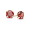 5.0m Garnet Solitaire Stud Earrings in 10K Gold