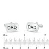 Men's 0.04 CT. T.W. Diamond Etched "DAD" Cuff Links in Sterling Silver