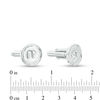 Men's Threaded Button Cuff Links in Sterling Silver