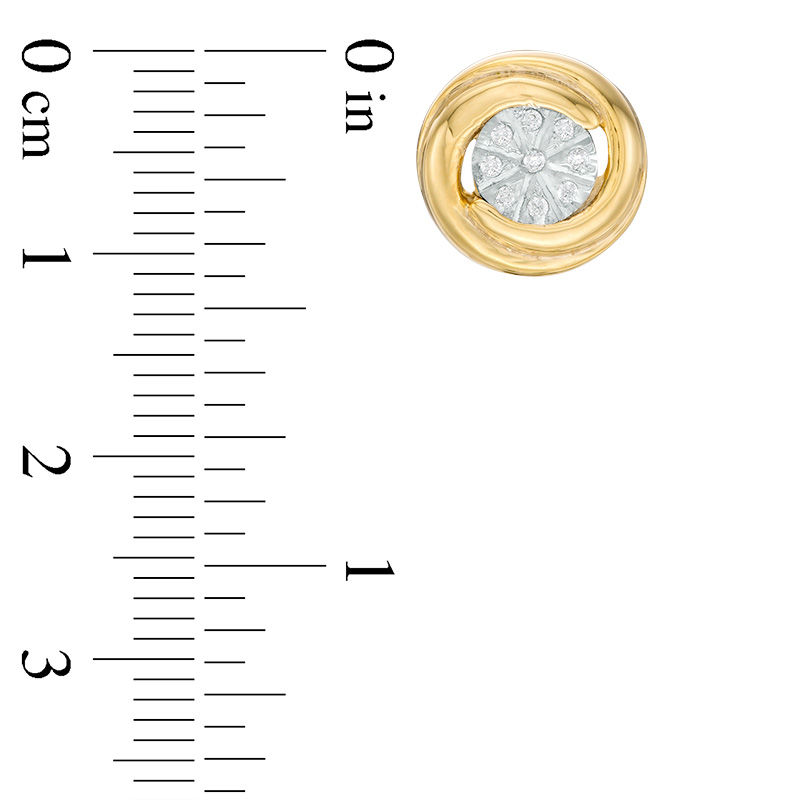 0.05 CT. T.W. Composite Diamond Stud Earrings in 10K Gold|Peoples Jewellers