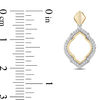 Enchanted Disney Jasmine 0.18 CT. T.W. Diamond Arabesque Outline Drop Earrings in Sterling Silver and 10K Gold