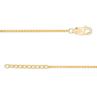 Double Leaf Dangle Anklet in 10K Gold - 10"