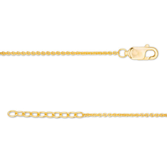 Double Leaf Dangle Anklet in 10K Gold - 10"