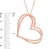 The Kindred Heart from Vera Wang Love Collection Tilted Pendant in 10K Rose Gold - 19"