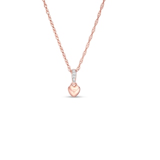 Diamond Accent Heart Pendant in 10K Rose Gold