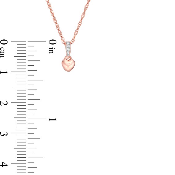 Diamond Accent Heart Pendant in 10K Rose Gold