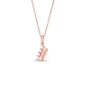 Thumbnail Image 0 of Diamond Accent Solitaire Tilted Crown Pendant in 10K Rose Gold