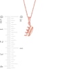 Thumbnail Image 1 of Diamond Accent Solitaire Tilted Crown Pendant in 10K Rose Gold