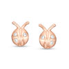 0.04 CT. T.W. Diamond Ladybug Stud Earrings in 10K Rose Gold