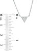 Thumbnail Image 1 of 0.04 CT. T.W. Diamond Triangle Necklace in Sterling Silver - 17.75"