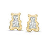 Thumbnail Image 0 of 0.04 CT. T.W. Diamond Teddy Bear Stud Earrings in 10K Gold