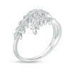 Thumbnail Image 1 of 0.15 CT. T.W. Diamond Leaves Split Shank Ring in 10K White Gold