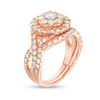 Thumbnail Image 2 of 1.69 CT. T.W. Diamond Double Frame Twist Bridal Set in 10K Rose Gold