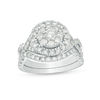 Thumbnail Image 1 of 1.69 CT. T.W. Diamond Double Frame Twist Bridal Set in 10K White Gold