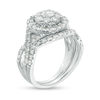 Thumbnail Image 3 of 1.69 CT. T.W. Diamond Double Frame Twist Bridal Set in 10K White Gold