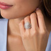 Thumbnail Image 2 of 1.69 CT. T.W. Diamond Double Frame Crossover Bridal Set in 10K White Gold